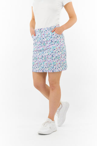 Ladies Golf Clarity Patterned  Golf Skort - Mirrored Moonstone