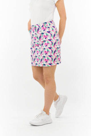 Ladies Golf Clarity Patterned  Golf Skort - Portrait of Paradise