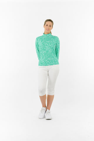 Pure Golf Balance Mid Layer Ladies Golf Top - Sweet Pea Awe