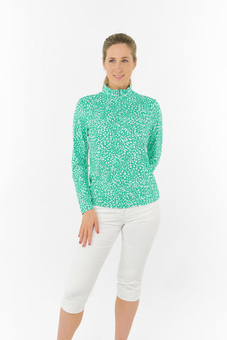 Pure Golf Balance Mid Layer Ladies Golf Top - Sweet Pea Awe