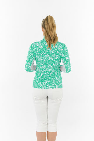 Pure Golf Balance Mid Layer Ladies Golf Top - Sweet Pea Awe