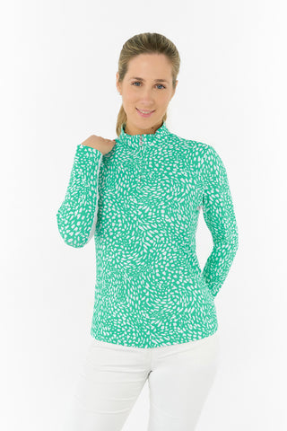 Pure Golf Balance Mid Layer Ladies Golf Top - Sweet Pea Awe