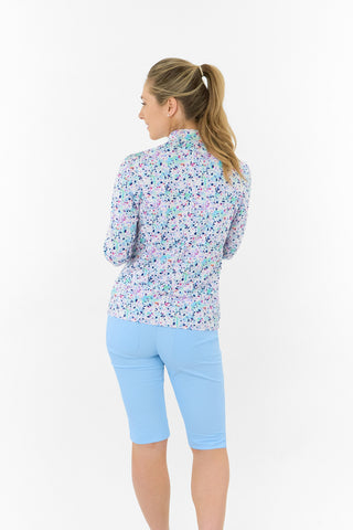 Pure Golf Balance Mid Layer Ladies Golf Top - Mirrored Moonstone