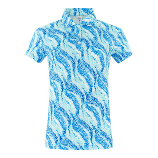 Liberty Buttoned Short Sleeve Polo Shirt - Marine Mosaic