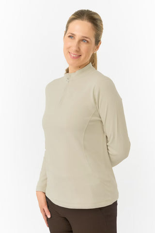 Iris Super Soft Fleece Quarter Zip - Oyster