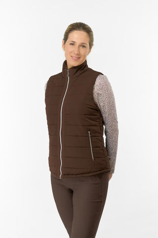 Hemisphere Fur Gilet - Cocoa Powder