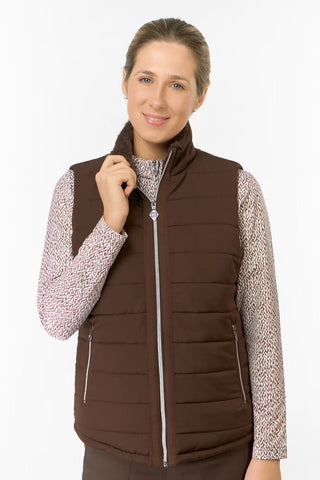 Hemisphere Fur Gilet - Cocoa Powder