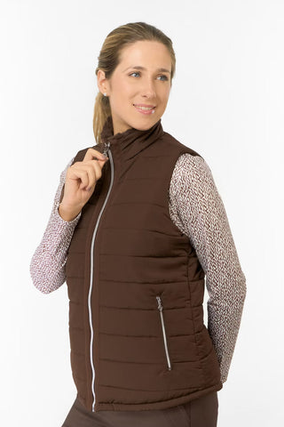 Hemisphere Fur Gilet - Cocoa Powder