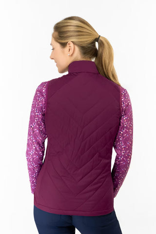 Josie Stretch Panel Ladies Gilet - Morello Cherry