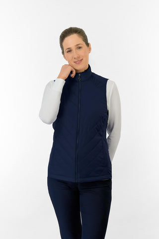Josie Stretch Panel Ladies Gilet - Navy