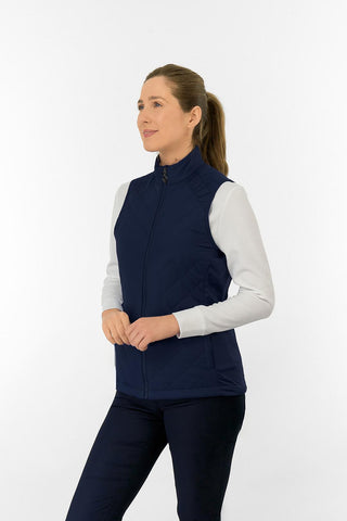 Josie Stretch Panel Ladies Gilet - Navy