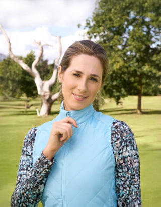 Josie Stretch Panel Ladies Gilet - Retro Blue
