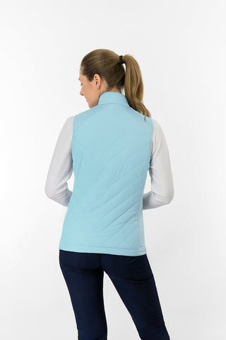 Josie Stretch Panel Ladies Gilet - Retro Blue