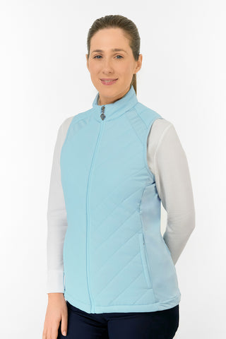 Josie Stretch Panel Ladies Gilet - Retro Blue