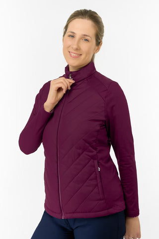 Jessica Stretch Panel Jacket - Morello Cherry