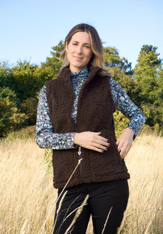 Dolly Fleece Gilet - Cocoa Powder