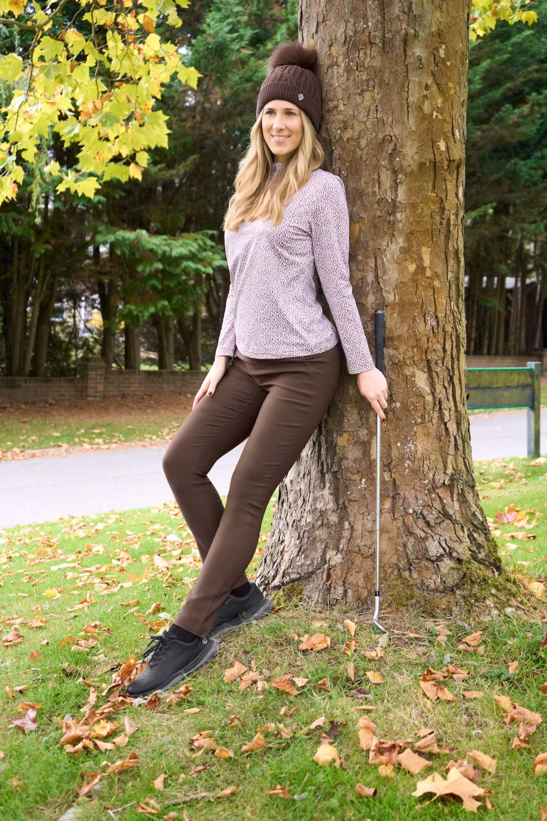 Charm 2 4-Way Stretch Ladies Golf Trousers (Pull On) - Cocoa Powder