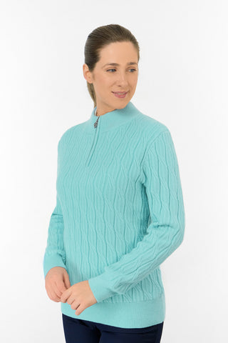 Ladies Sorrell Lined Jumper (Margot Knit) - Retro Blue