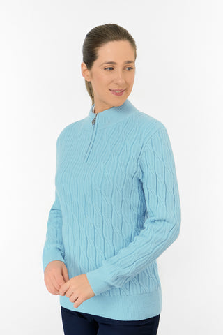 Ladies Sorrell Lined Jumper (Margot Knit) - Retro Blue