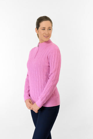 Ladies Sorrell Lined Jumper (Margot Knit) - Pop Pink