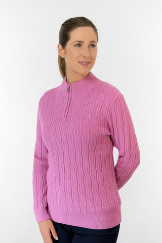Ladies Sorrell Lined Jumper (Margot Knit) - Pop Pink