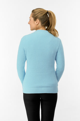 Sophia Elena Knit Lined Cardigan - Retro Blue