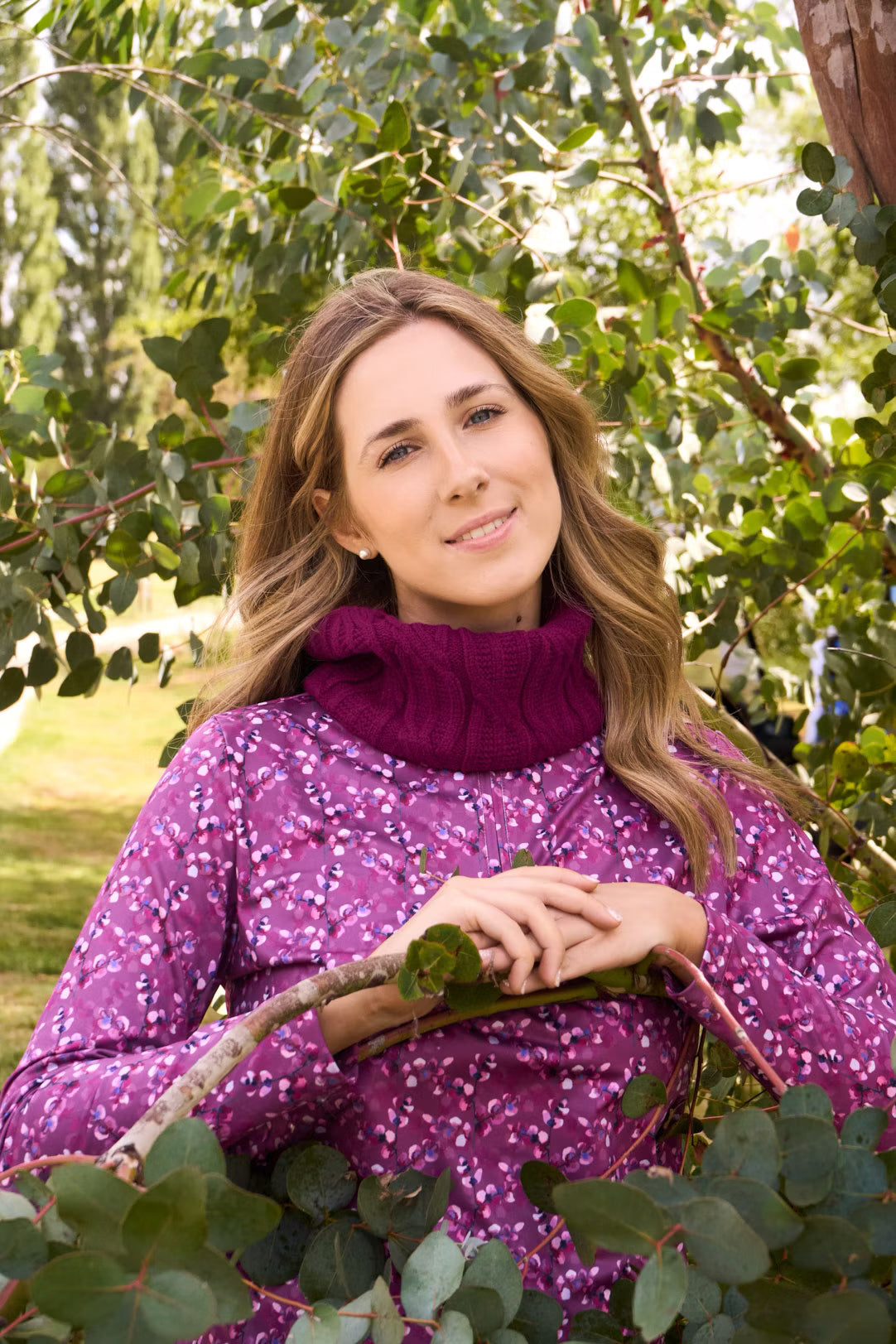 Suzie Margot Knit Waterproof Snood - Morello Cherry
