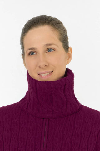 Suzie Margot Knit Waterproof Snood - Morello Cherry
