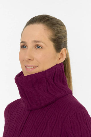 Suzie Margot Knit Waterproof Snood - Morello Cherry
