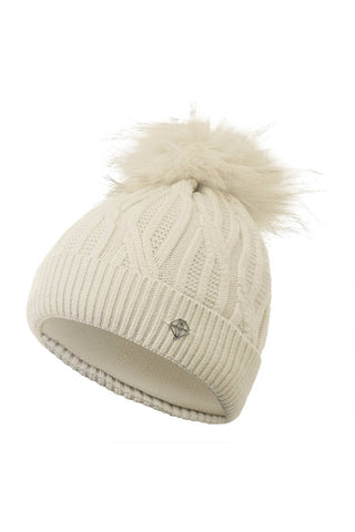 Greta Margot Knit Waterproof Bobble Hat - Oyster
