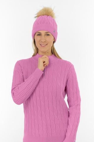 Greta Margot Knit Waterproof Bobble Hat - Pop Pink