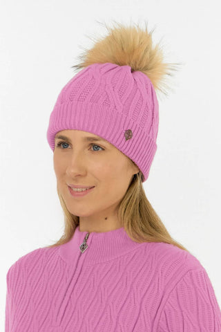 Greta Margot Knit Waterproof Bobble Hat - Pop Pink
