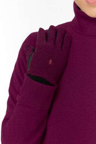 Glacier Fleece Gloves (Pair) - Morello Cherry