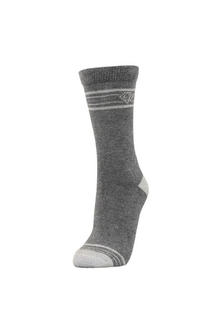 3 Pack Tricia Crew Socks - Black, White & Grey