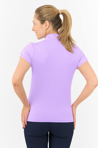 Valley Cap Sleeve Polo Shirt - Lilac