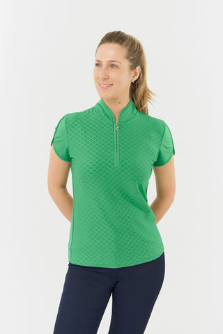 Valley Cap Sleeve Polo Shirt - Emerald