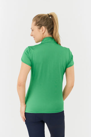 Valley Cap Sleeve Polo Shirt - Emerald