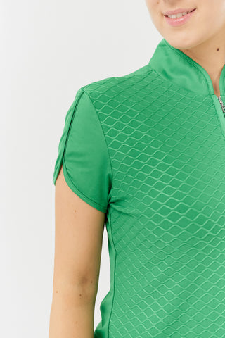 Valley Cap Sleeve Polo Shirt - Emerald