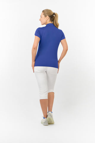 Valley Cap Sleeve Ladies Golf Polo Shirt - Yale Navy