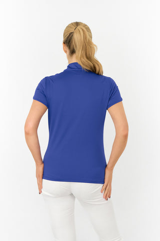 Valley Cap Sleeve Ladies Golf Polo Shirt - Yale Navy