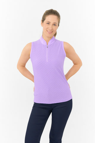 Valley Sleeveless Ladies Golf Polo Shirt - Lilac