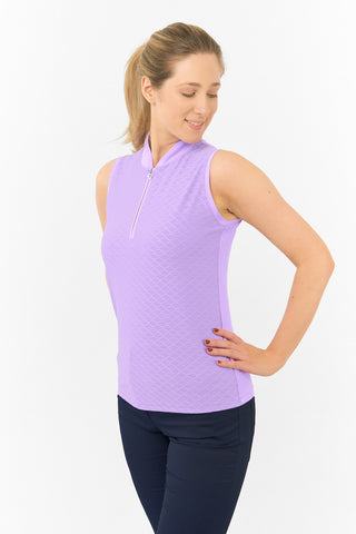 Valley Sleeveless Ladies Golf Polo Shirt - Lilac