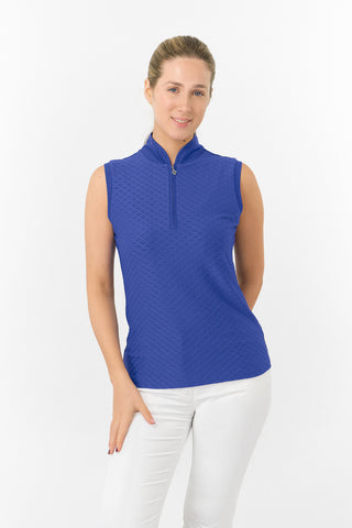 Valley Sleeveless Ladies Golf Polo Shirt - Yale Navy