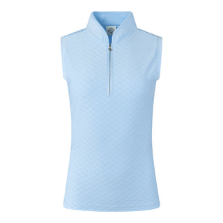 Valley Sleeveless Ladies Golf Polo Shirt - Pale Blue