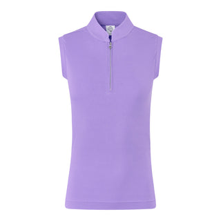 Pure Golf Jasmine Sleeveless Golf Polo Shirt - Deep Lilac