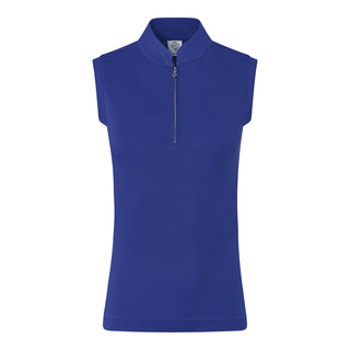 Pure Golf Jasmine Sleeveless Golf Polo Shirt - Bluebell