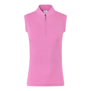 Pure Golf Jasmine Sleeveless Golf Polo Shirt - Candy Pink