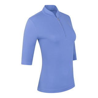 Pure Golf Jasmine Half Sleeve Ladies Golf Polo Shirt - Cornflower
