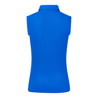 Christy-Jacquard Sleeveless Polo Shirt - Royal Blue