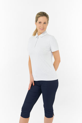 Rebecca Lily PWP Short Sleeve Polo Golf Shirt - White
